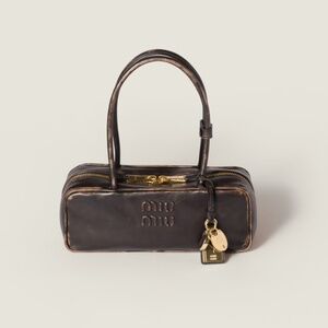 Miu Miu Beau Small Nappa Leather bag Coffee Small